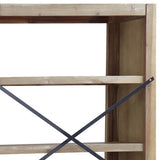 vidaXL Boekenkast met 7 schappen 80x30x200 cm massief acaciahout