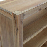 vidaXL Boekenkast met 7 schappen 80x30x200 cm massief acaciahout