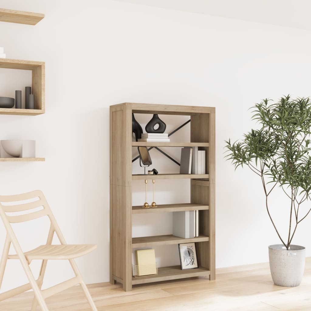 vidaXL Boekenkast met 7 schappen 80x30x200 cm massief acaciahout