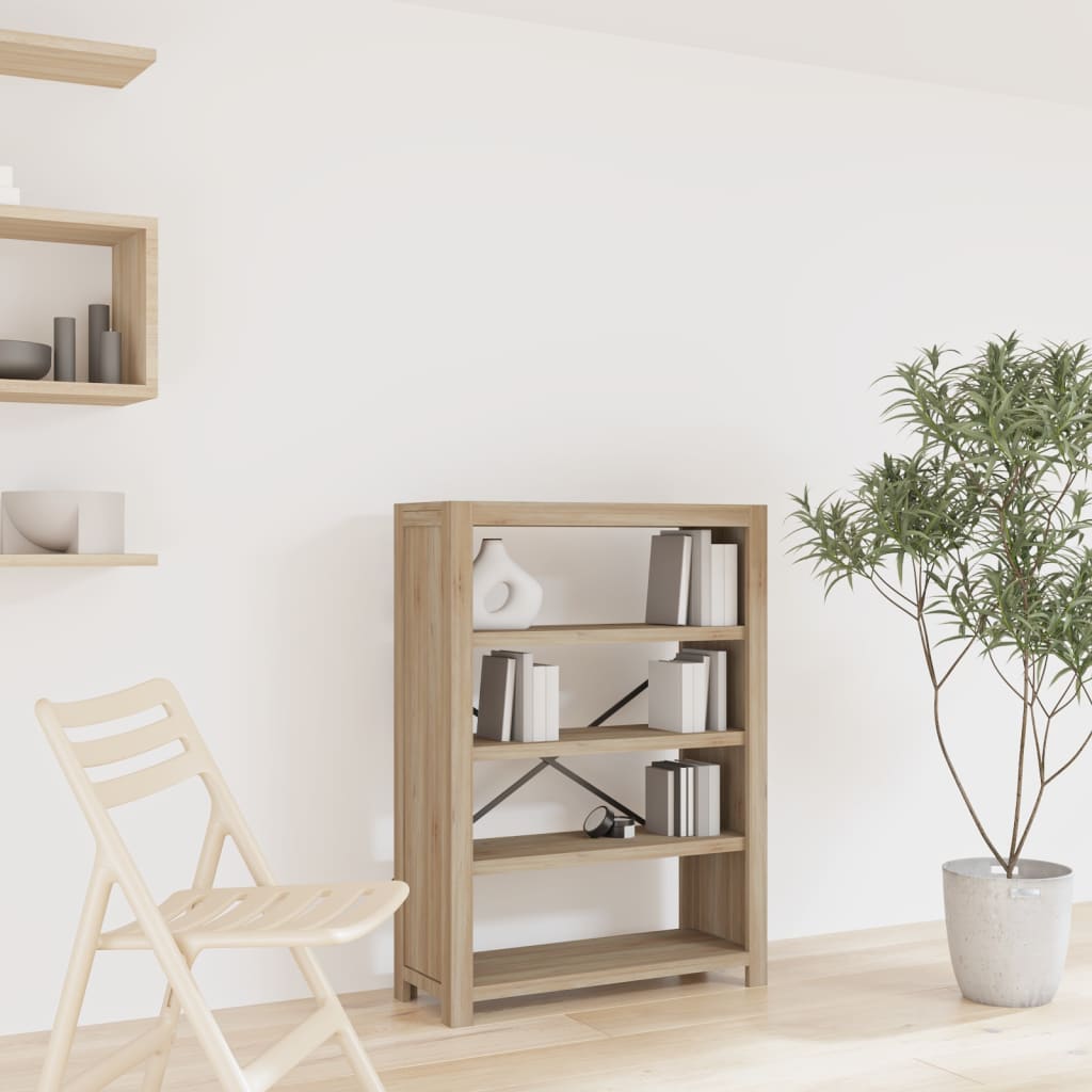 vidaXL Boekenkast met 7 schappen 80x30x200 cm massief acaciahout