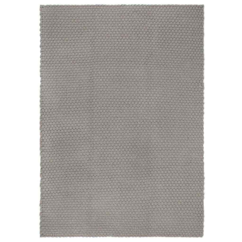vidaXL Vloerkleed rechthoekig 80x160 cm katoen naturel