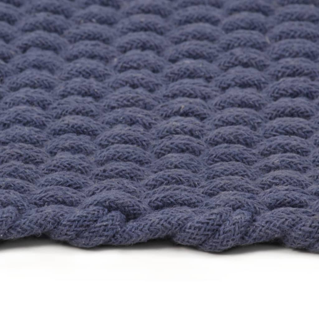 vidaXL Vloerkleed rechthoekig 80x160 cm katoen naturel
