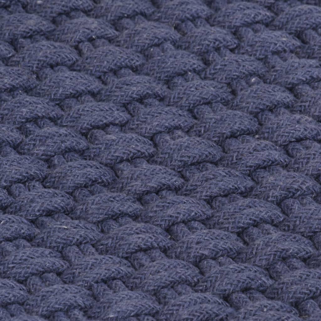 vidaXL Vloerkleed rechthoekig 80x160 cm katoen naturel