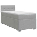 vidaXL Boxspringbed met matras Donkergrijs 90 x 190 cm Stof