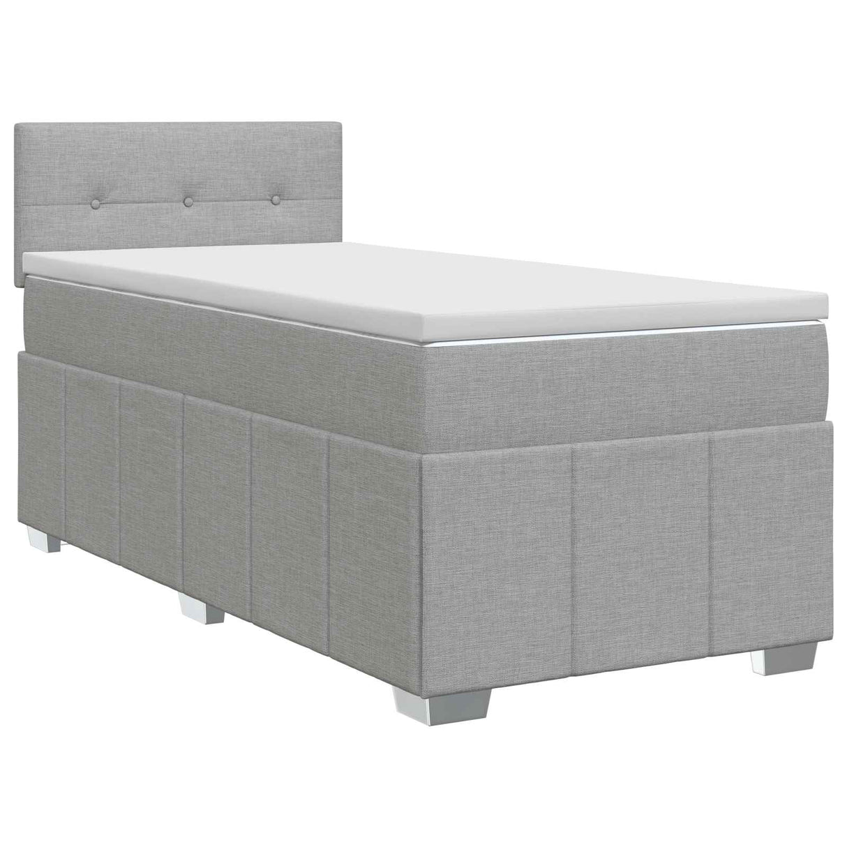 vidaXL Boxspringbed met matras Donkergrijs 90 x 190 cm Stof
