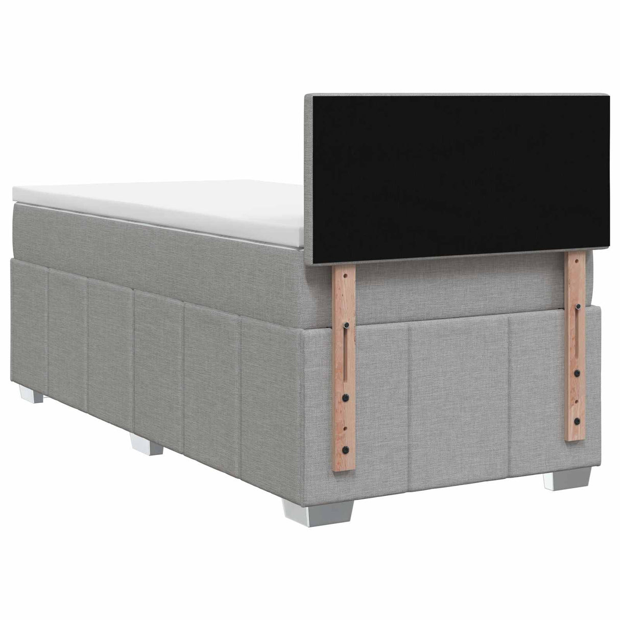 vidaXL Boxspringbed met matras Donkergrijs 90 x 190 cm Stof