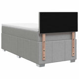 vidaXL Boxspringbed met matras Donkergrijs 90 x 190 cm Stof