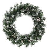 vidaXL Christmas Wreath with LED Lights 45 cm PVC Green