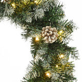 vidaXL Christmas Wreath with LED Lights 45 cm PVC Green