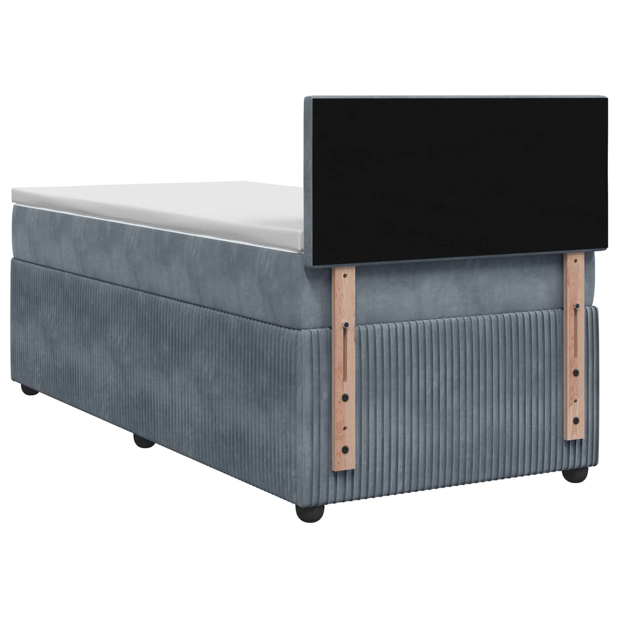 vidaXL Boxspringbed met matras Lichtgrijs 90 x 190 cm Fluweel