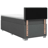 vidaXL Boxspringbed met matras en LED Lichtgrijs Enkel Stof