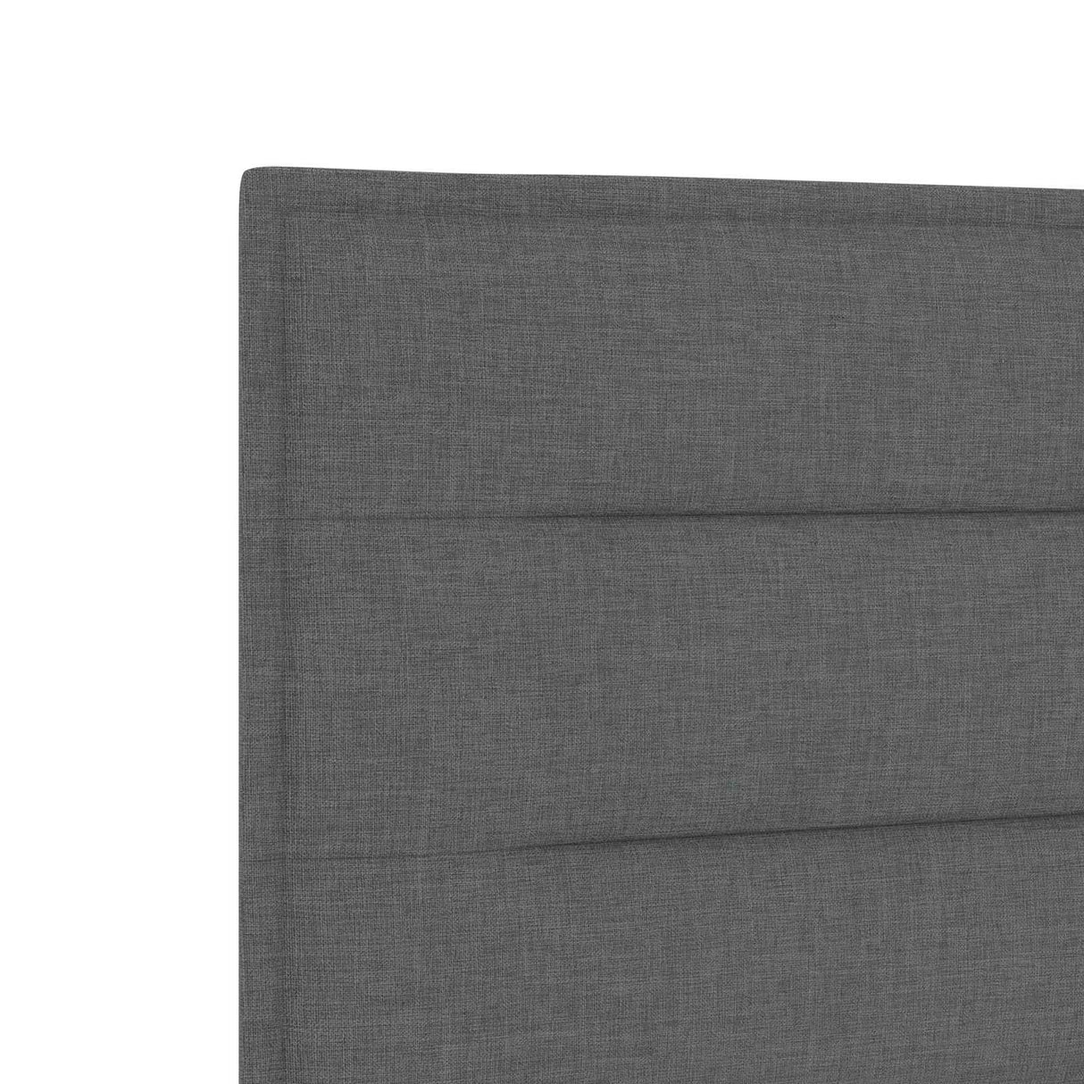 vidaXL Boxspringbed met matras en LED Lichtgrijs Enkel Stof