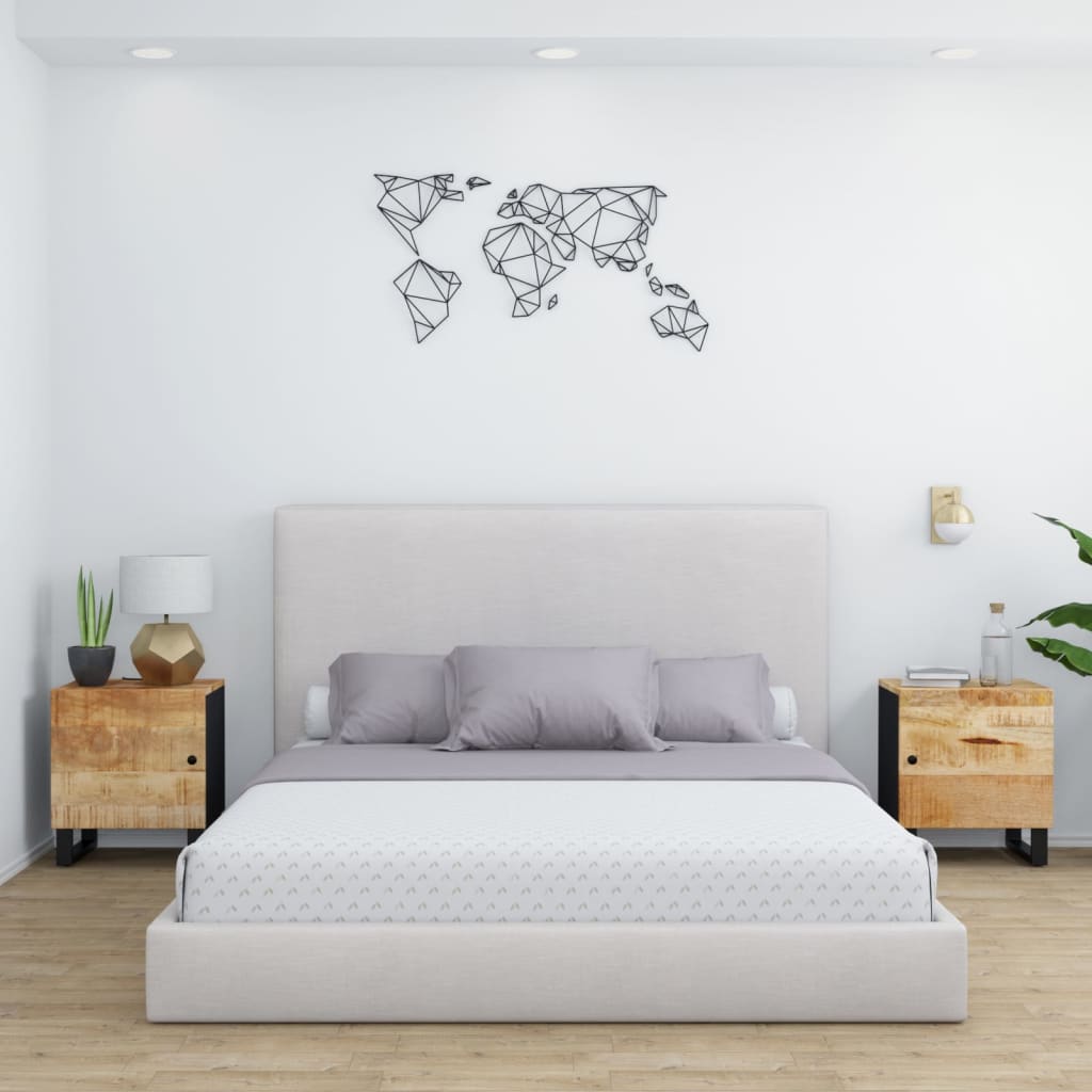 vidaXL Nachtkastje 40x33x46 cm massief mangohout