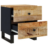 vidaXL Nachtkastje 40x33x46 cm massief mangohout