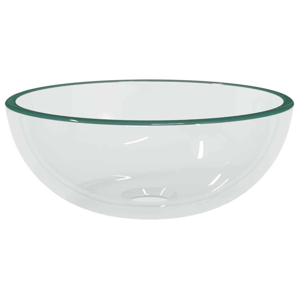 vidaXL Wash Basin 35x12 cm Tempered Glass Transparent