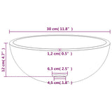 vidaXL Wash Basin 35x12 cm Tempered Glass Transparent