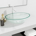 vidaXL Wash Basin 50x37x14 cm glass transparent