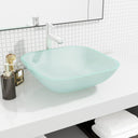 vidaXL Wasbak 42x42x14 cm glas transparant