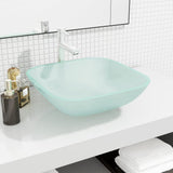 vidaXL Wasbak 42x42x14 cm glas transparant