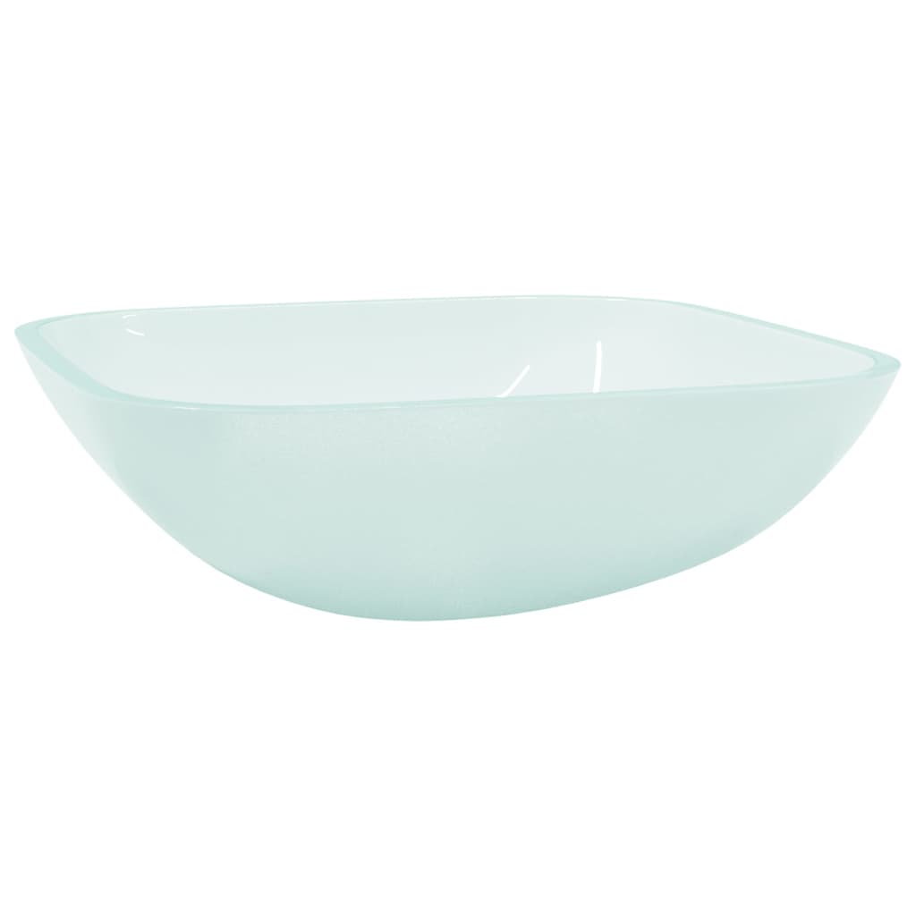 vidaXL Wasbak 42x42x14 cm glas transparant