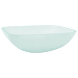 vidaXL Wasbak 42x42x14 cm glas transparant