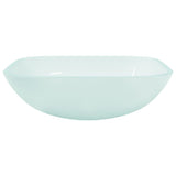 vidaXL Wasbak 42x42x14 cm glas transparant