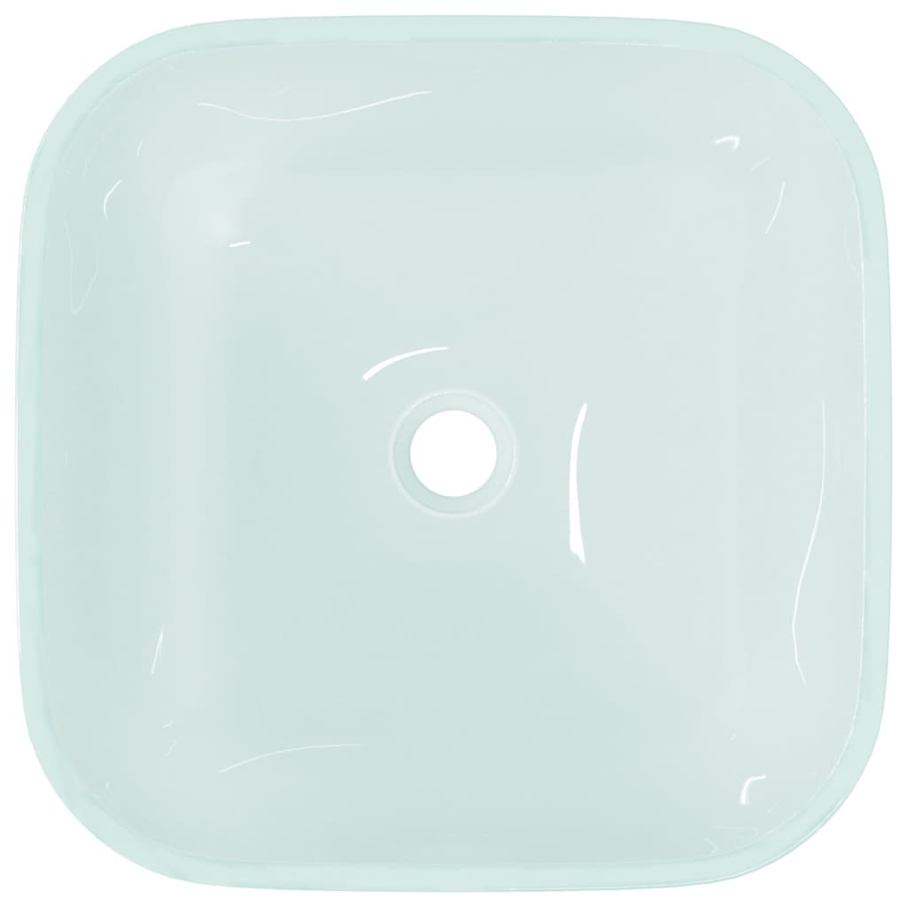 vidaXL Wasbak 42x42x14 cm glas transparant