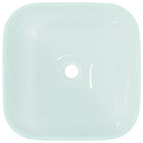 vidaXL Wasbak 42x42x14 cm glas transparant