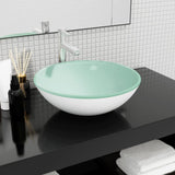 vidaXL Wash Basin 35x12 cm Tempered Glass Transparent