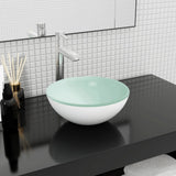 vidaXL Wash Basin 35x12 cm Tempered Glass Transparent