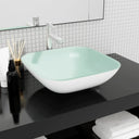 vidaXL Wasbak 42x42x14 cm glas transparant