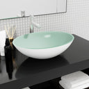 vidaXL Wash Basin 50x37x14 cm glass transparent