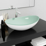 vidaXL Wash basin 54.5x35x15.5 cm tempered glass transparent