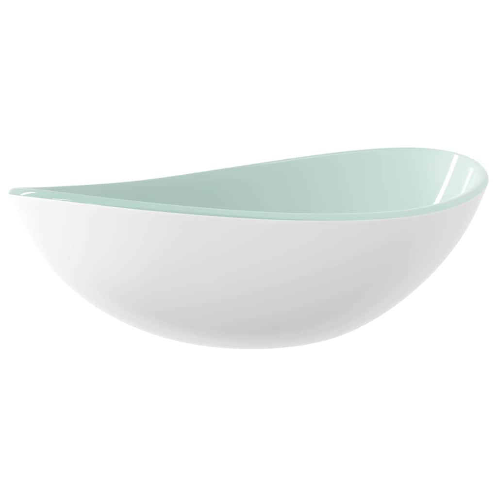 vidaXL Wash basin 54.5x35x15.5 cm tempered glass transparent