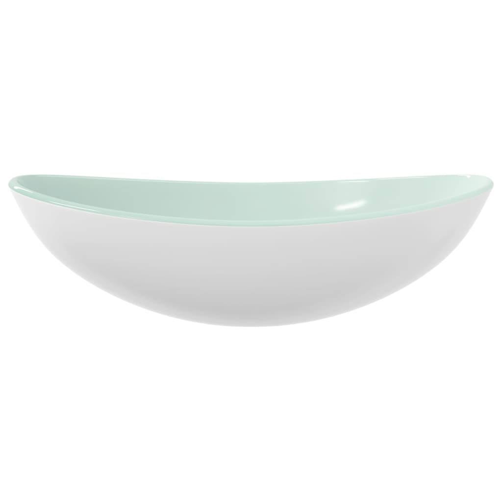 vidaXL Wash basin 54.5x35x15.5 cm tempered glass transparent