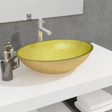 vidaXL Wash Basin 50x37x14 cm glass transparent