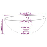 vidaXL Wash Basin 50x37x14 cm glass transparent