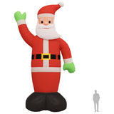 vidaXL Kerstman met LED-verlichting opblaasbaar 370 cm