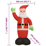 vidaXL Kerstman met LED-verlichting opblaasbaar 370 cm