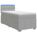 vidaXL Boxspringbed met matras en LED Donkergrijs 90 x 190 cm Stof