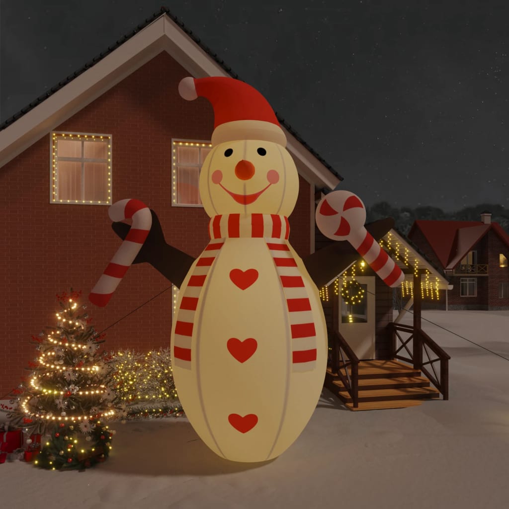 VidaXL Inflatable Snowman with LEDs 630 cm