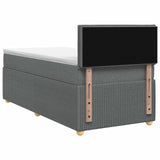 vidaXL Boxspringbed met matras en LED Lichtgrijs 90 x 190 cm Stof
