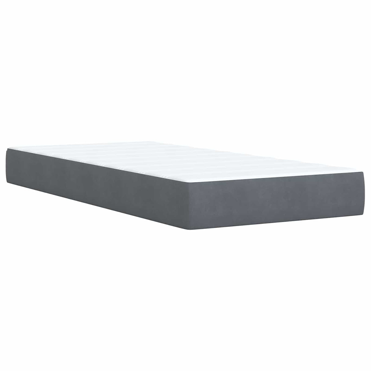 vidaXL Boxspringbed met matras en LED Lichtgrijs 90 x 190 cm Fluweel