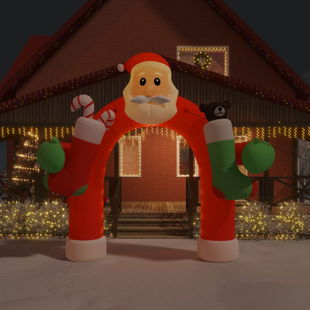 VidaXL Kerstboog opblaasbaar met LED's 260 cm