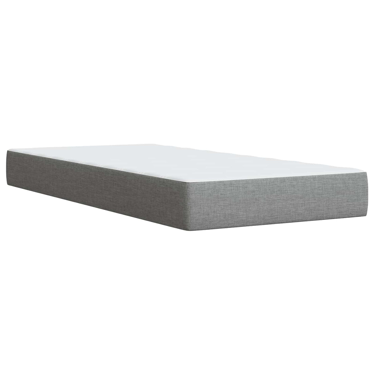 vidaXL Box Spring Bed with Mattress and Headboard Dark Grey Single Fabric