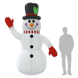 vidaXL Sneeuwpop opblaasbaar met LED's 370 cm