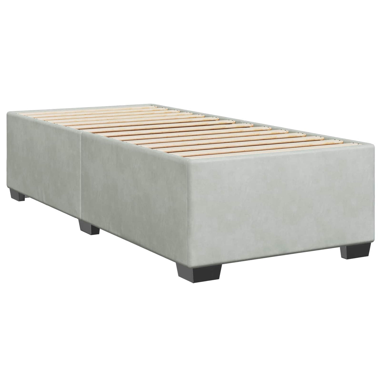 vidaXL Box spring bed with mattress Dark Grey Single Velvet