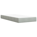 vidaXL Box spring bed with mattress Dark Grey Single Velvet
