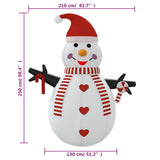 VidaXL Inflatable Snowman with LEDs 630 cm