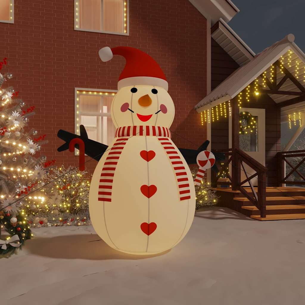 vidaXL Opblaasbare sneeuwman met LED’s 300 cm